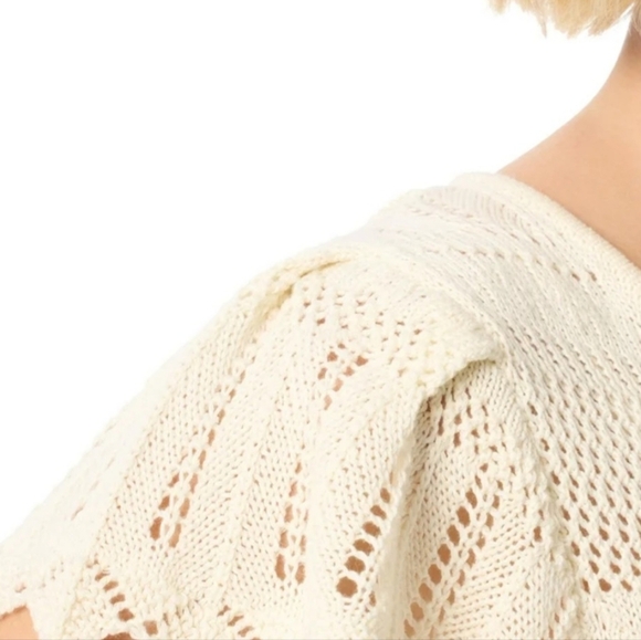 Jessica Simmpson Elegant Cream Knit Maxi Dress - Picture 4 of 13